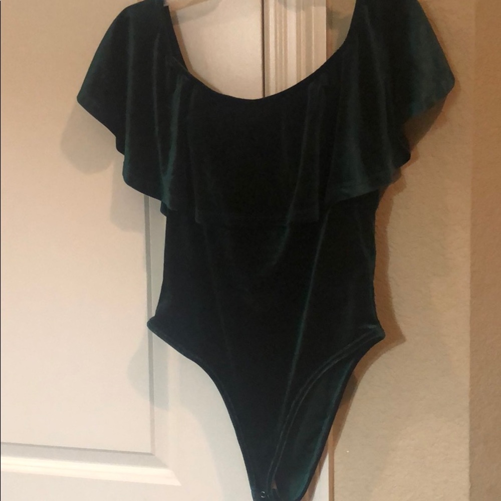 Forever 21 dark green bodysuit